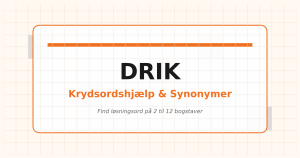 Drik Krydsord