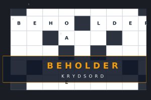 Beholder krydsord